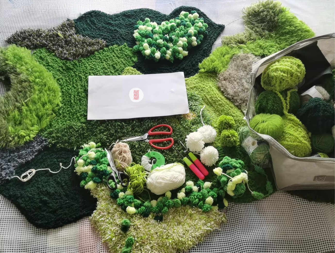 DIY Moss Rug Kit 100x150cm – Make Your Floor Feel Like a Forest