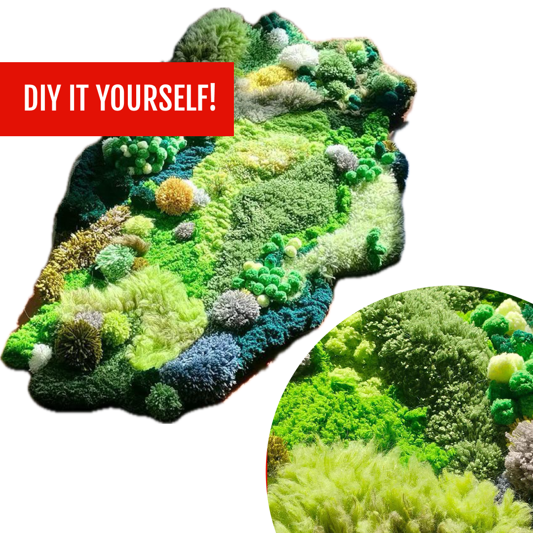 DIY Moss Rug Kit 100x150cm – Make Your Floor Feel Like a... - FlatpackPony