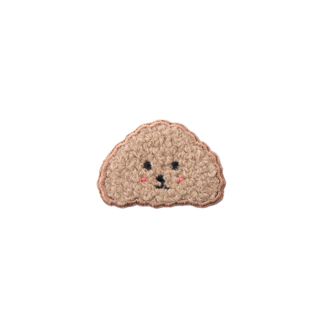Poodle Head Applique Patch – Embroidered Iron-On for Jackets, Bags & DIY Projects