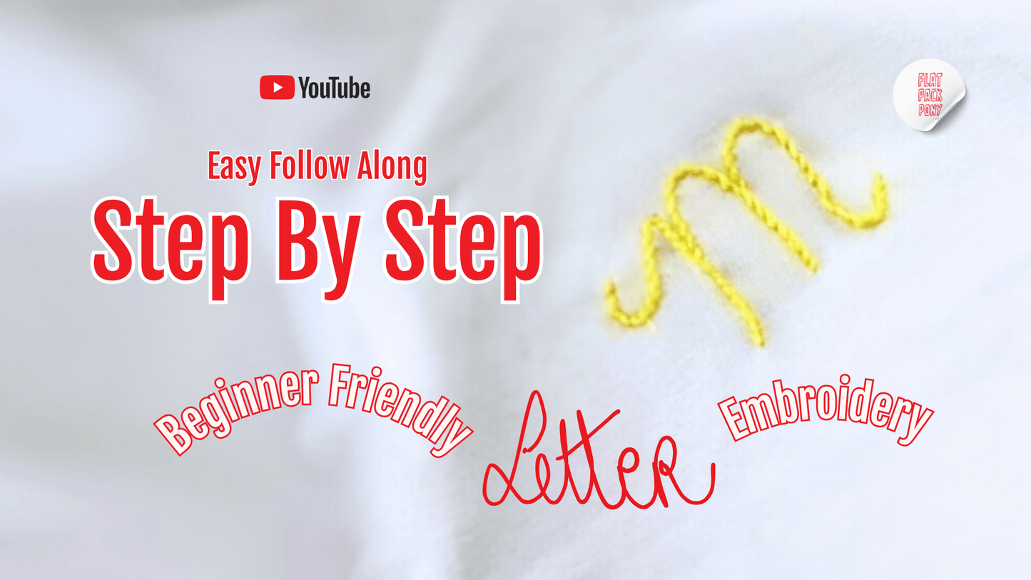 Complete Embroidery Set Starter Kit — Thread, Hoop, Napkins, Needles & How To Video for DIY Hand Embroidery Projects