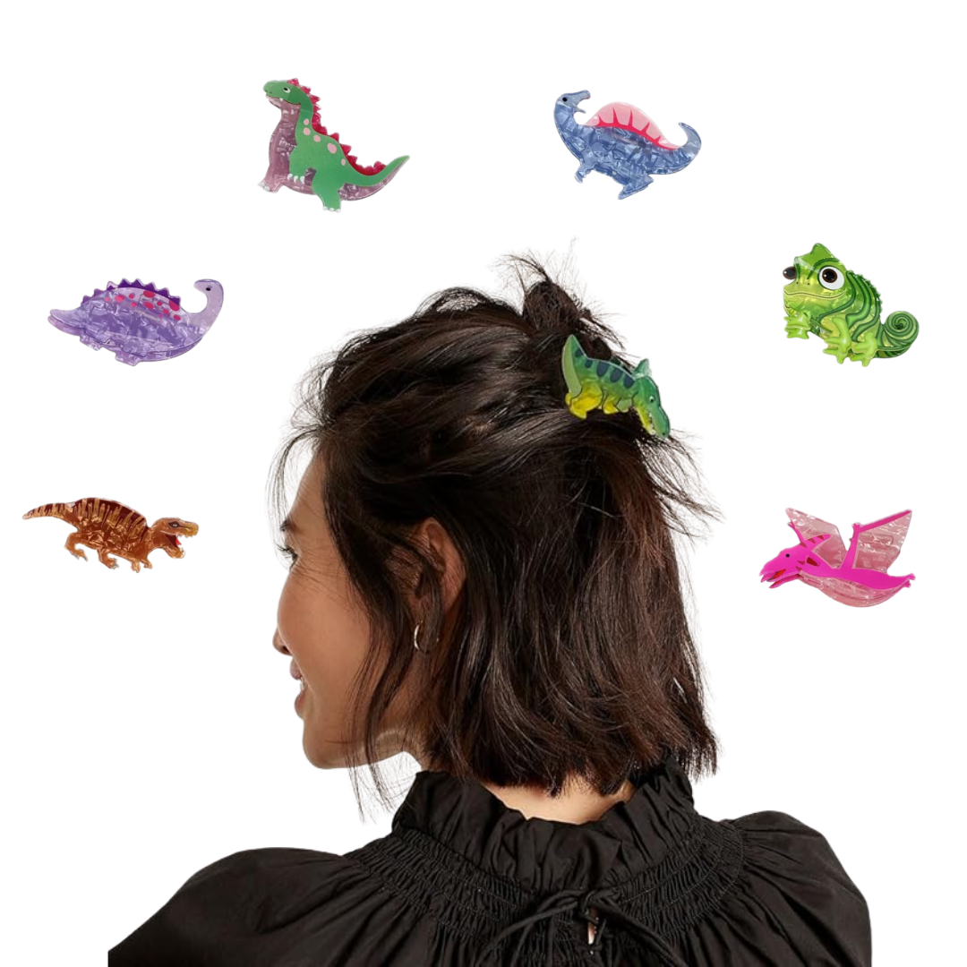 Niedliche Dino-Haarspangen Aus Acryl – Stylische Claw Clips Für Damen & Mädchen
