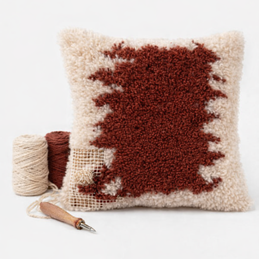Smyrna Latch Hook Pillow Kit - Boulevard - Eco Yarn 🌿 FlatPackPony