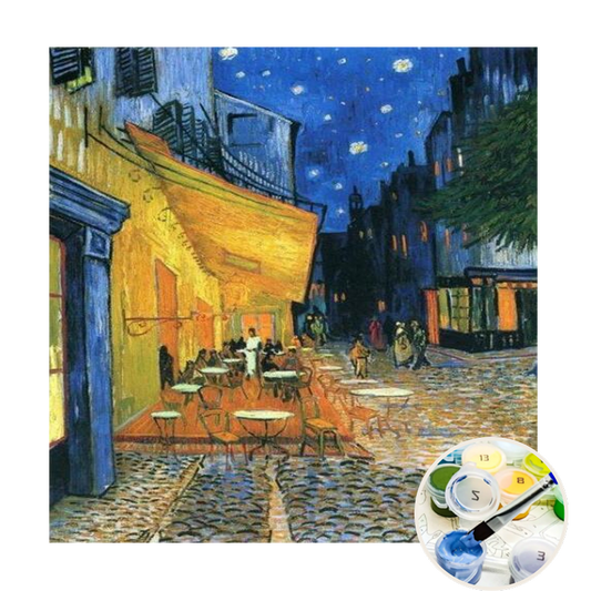 Paint by Numbers Kit – 'Café Le Bô-bar' | DIY Wall Art for Adults & Beginners
