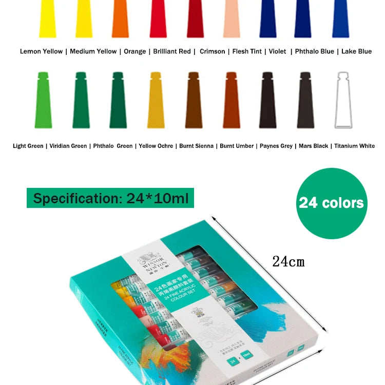 FlatPackPony™ Professional Acrylic Paints Set 10ml