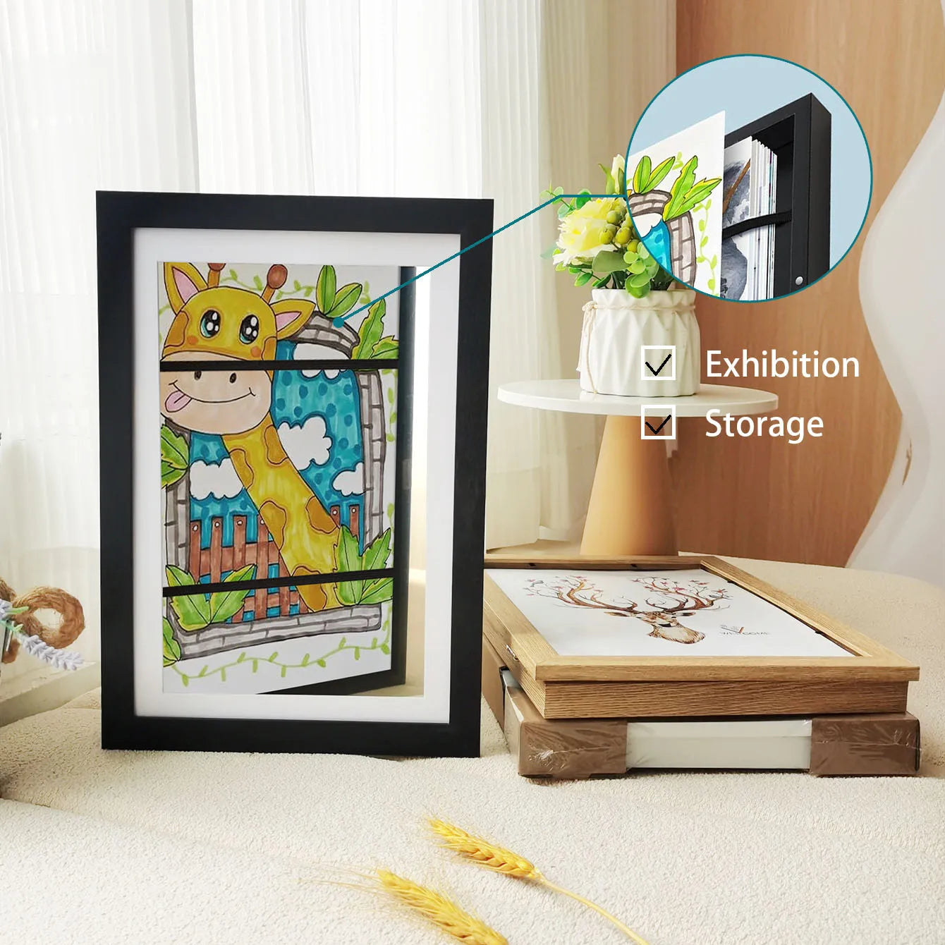 FlatPackPony™ Kids Art Display And Storage Frame