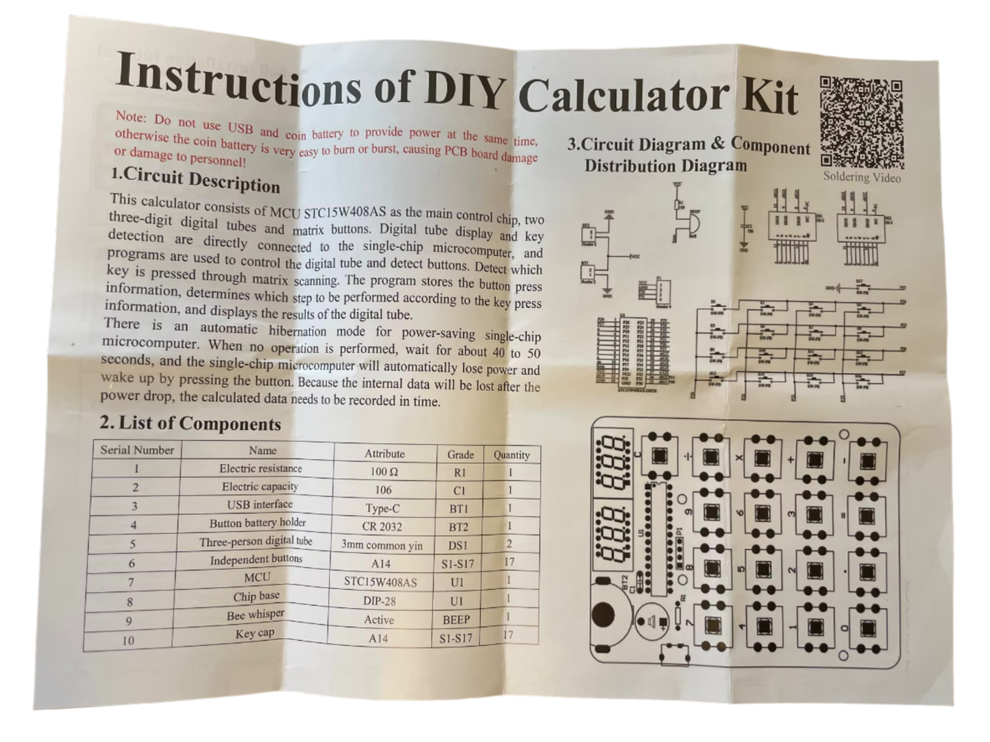 FlatPackPony™ Electronic DIY kit Calculator