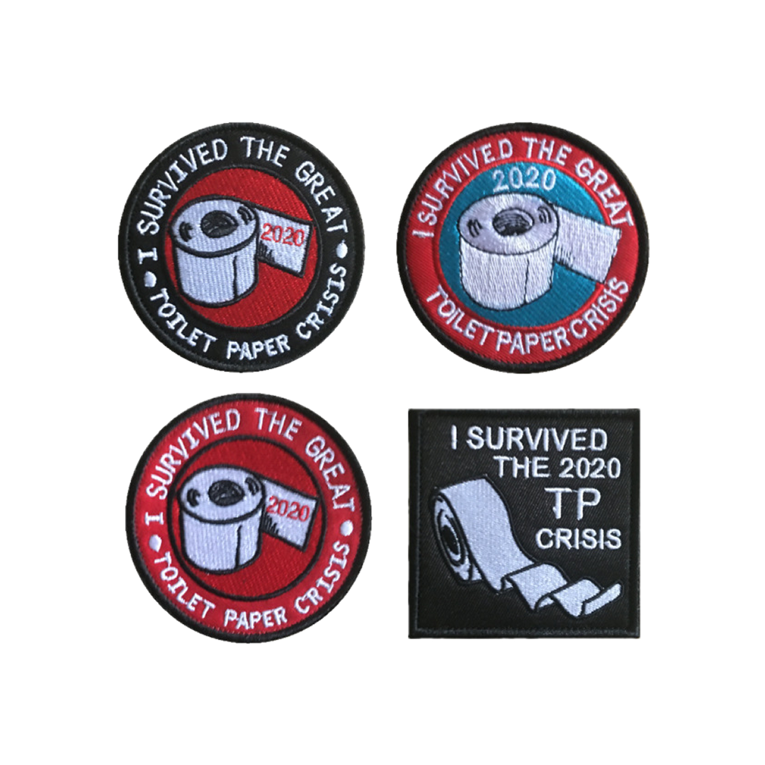 Embroidered Velcro Pandemic Badge “Toilet Paper Crisis Edition COVID19