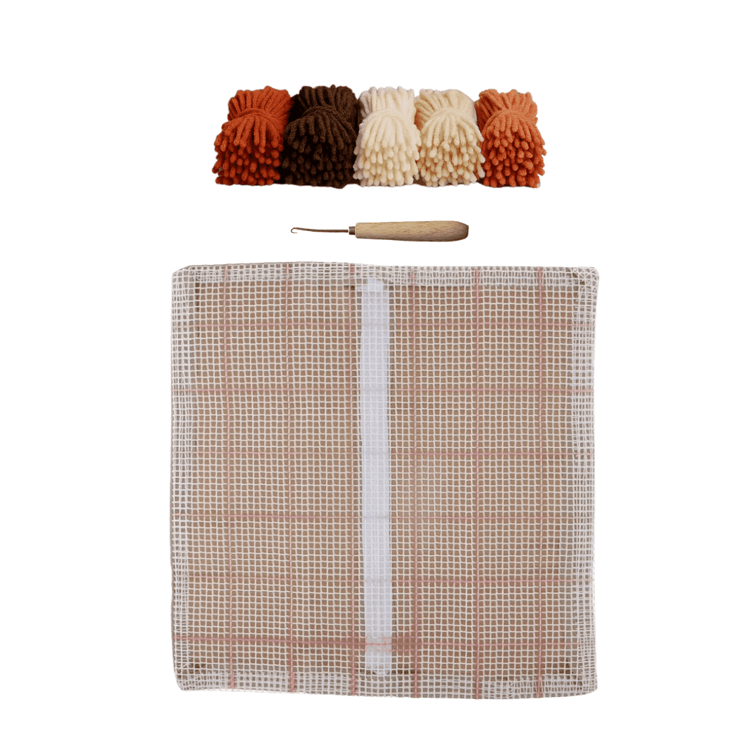 Latch Hook Pillow Cover Kit - Rosso - Flatpackpony