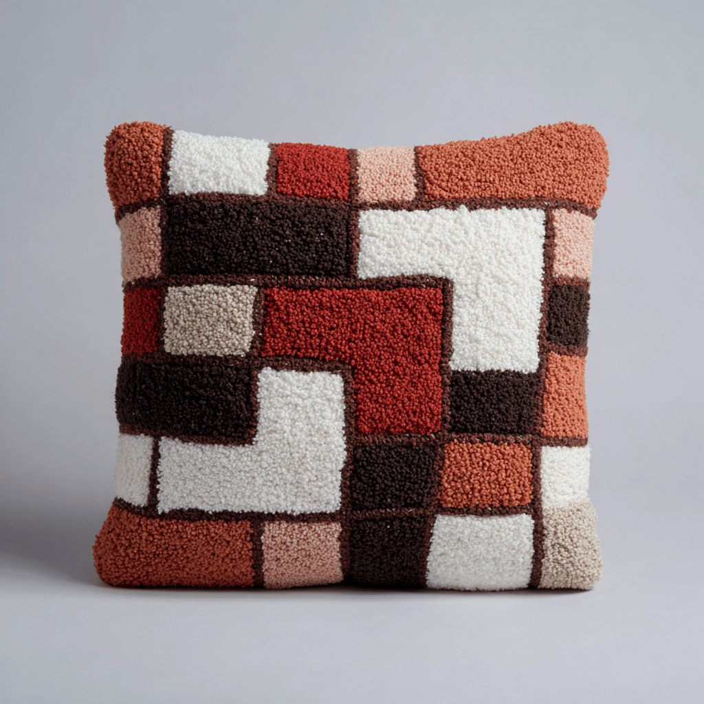 Latch Hook Pillow Cover Kit - Rosso - Flatpackpony