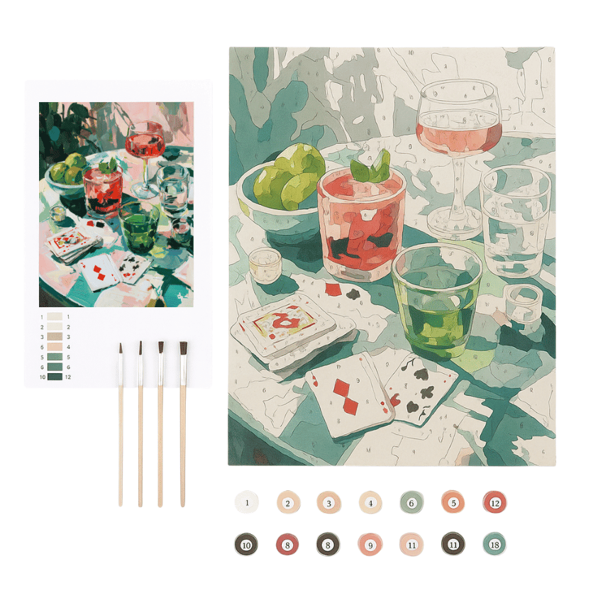 Paint by Number 36 colors – Summer Diner - Flatpackpony