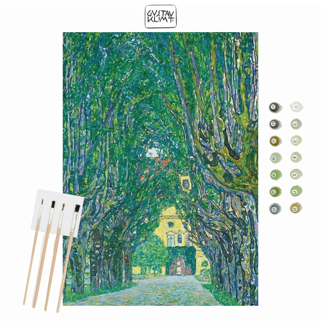 Paint by Numbers – Gustav Klimt Avenue in the Park of Schloss Kammer - Flatpackpony