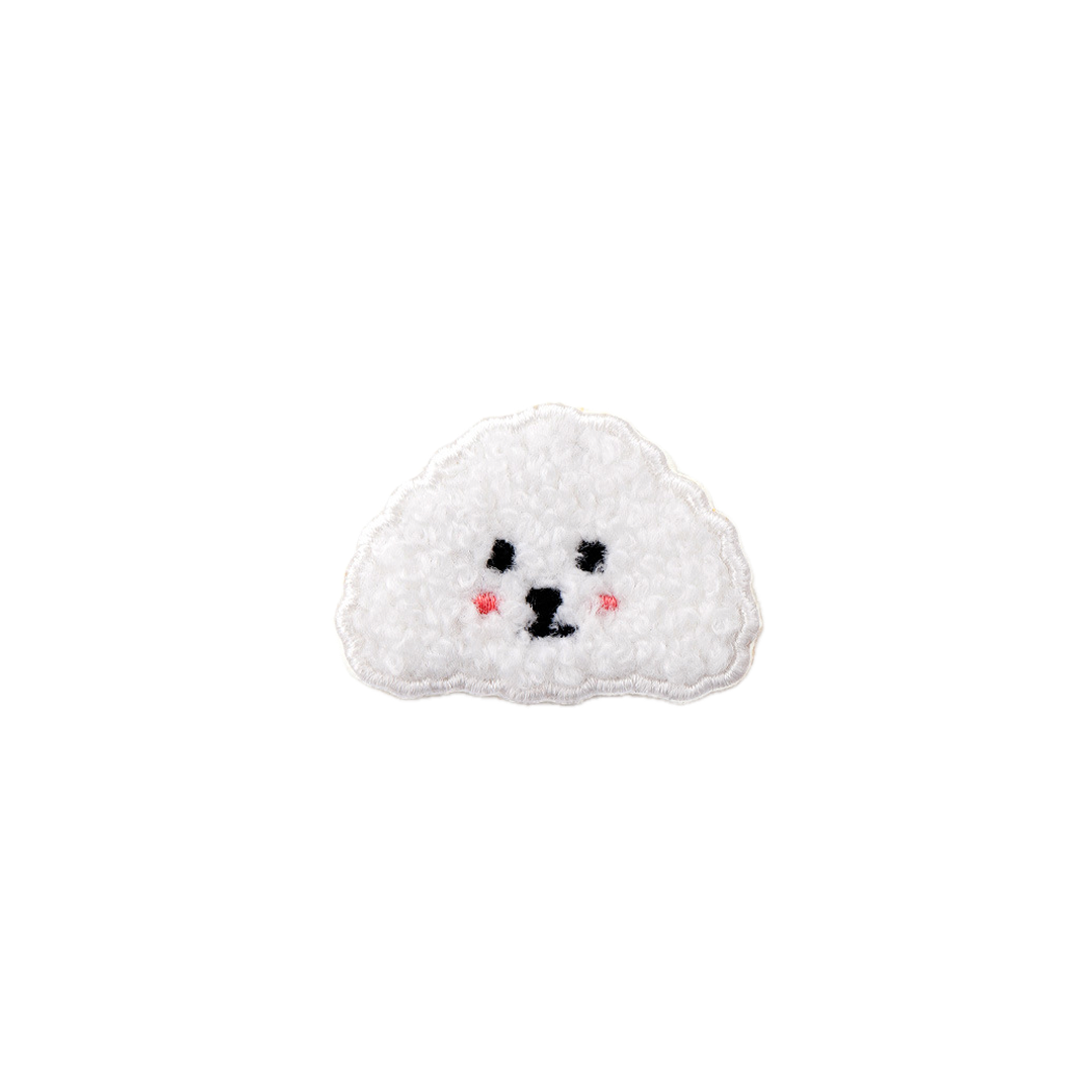 Poodle Head Applique Patch – Embroidered Iron-On for Jackets, Bags & DIY Projects