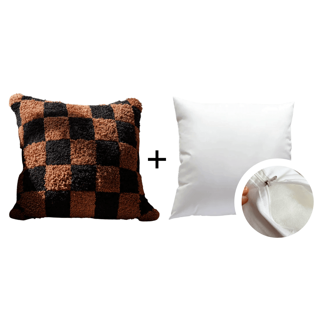Smyrna Latch Hook Pillow - Teddy - Flatpackpony