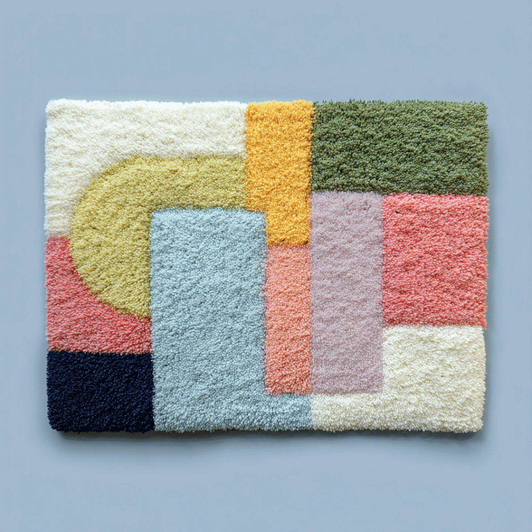 Smyrna Latch Hook Rug Kit - Retro - Exclusive Flatpackpony Design - Flatpackpony
