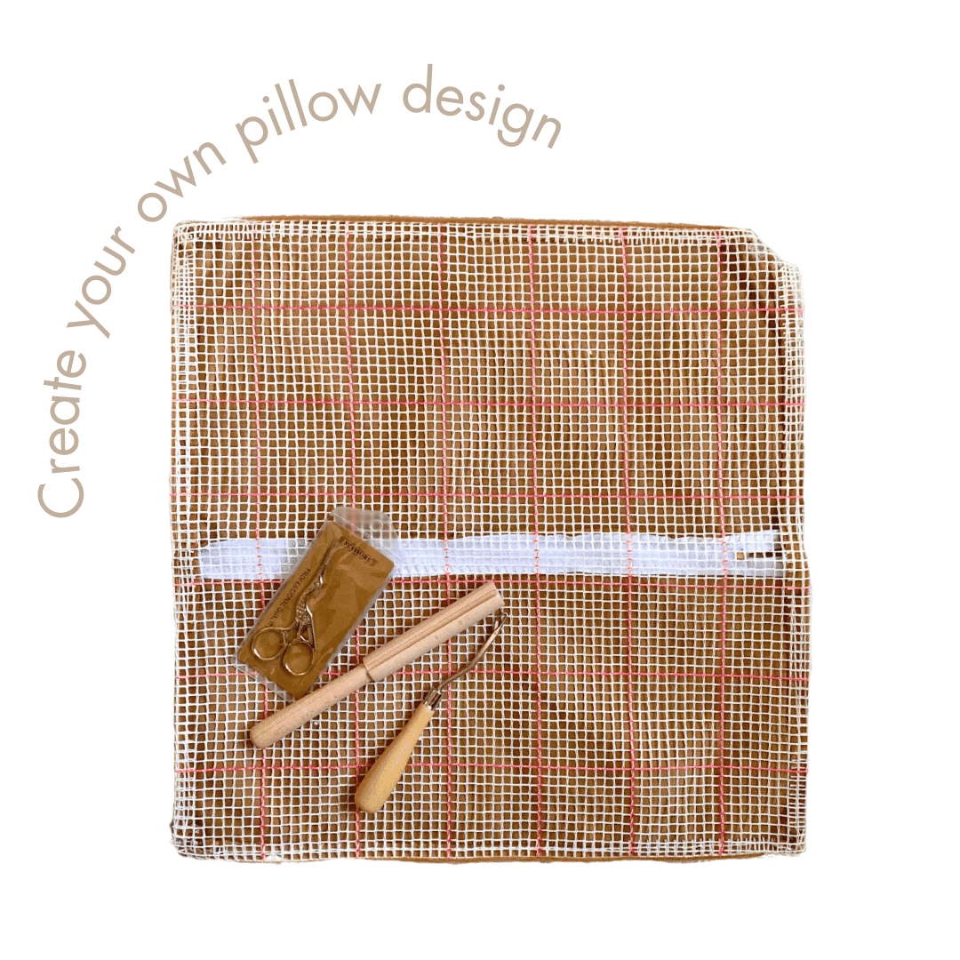 Smyrna Latch Hook Starter Kit - Pillow + Tools - Flatpackpony